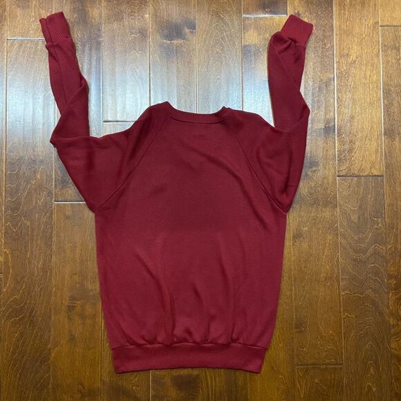 Dodger Sportswear Southern Illinois Vtg 70s 80s V-Neck Maroon Sweater Men's L - Picture 5 of 9